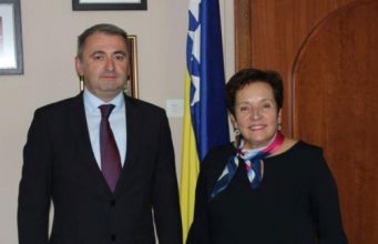 Ministrica Pendeš s veleposlanikom Republike Hrvatske u BiH Sabolićem