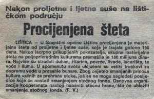 Povijesni zapis iz Širokog Brijega: Gotovo 150 dana suše ostavilo velike posljedice na poljoprivredu